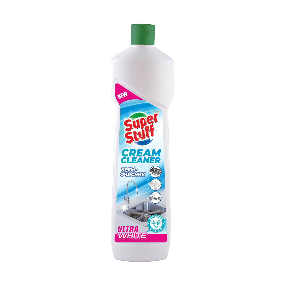Крем для чищення поверхонь Super Stuff Ultra White, 500 мл